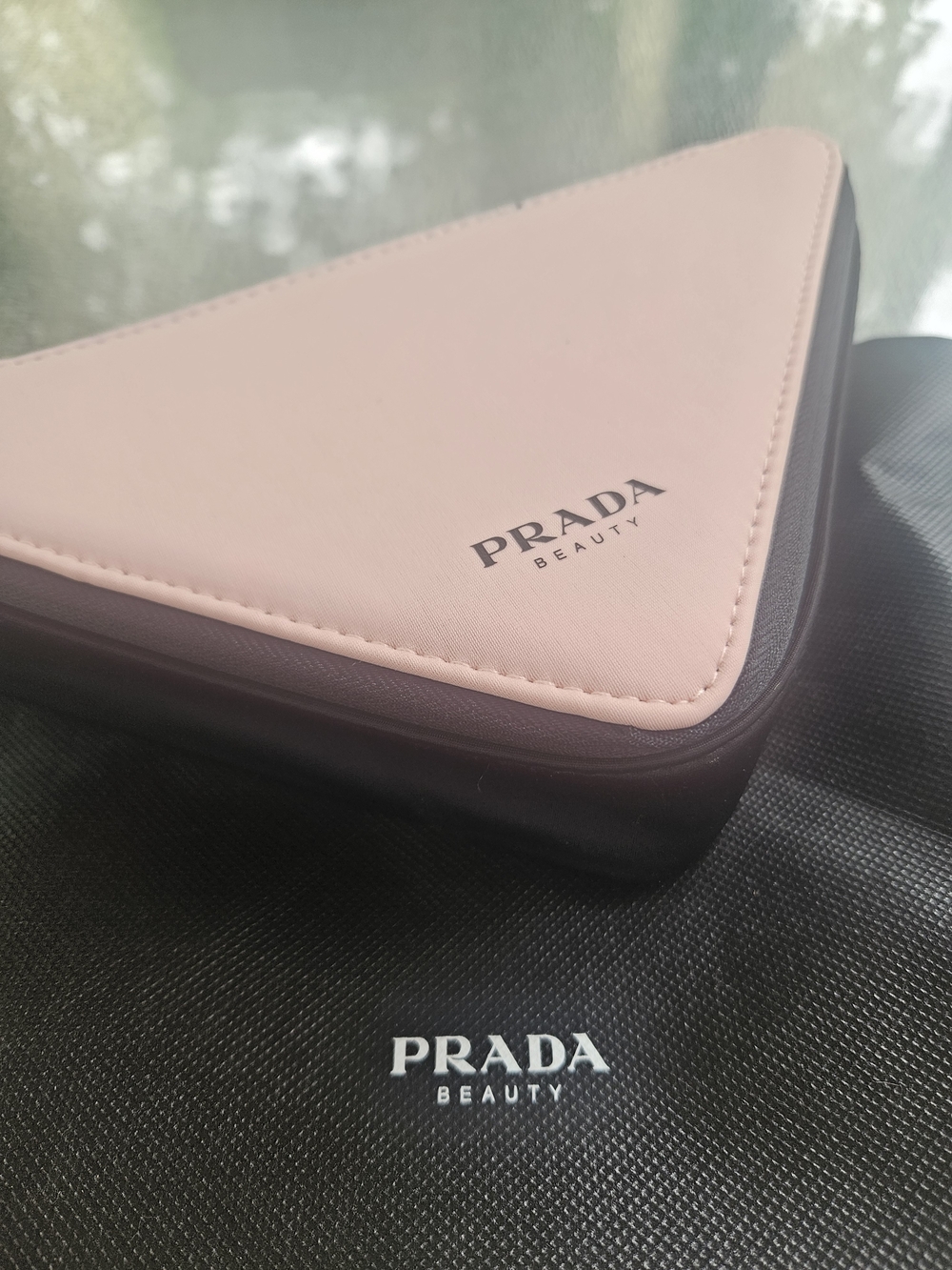 Prada Beauty Pink Triangle Pouch